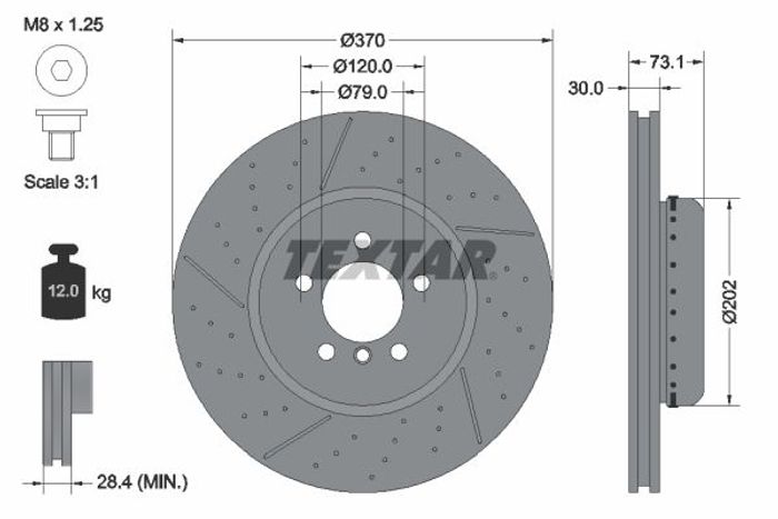 Zweiteilige Bremsscheibe vorne L/R passt zu: BMW 1 (F20), 1 (F21), 2 (F22, F8...