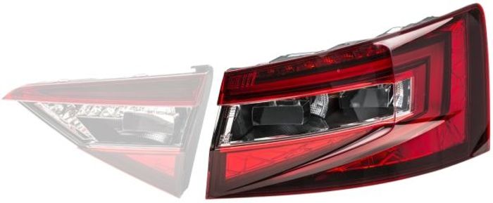 Lampe hinten L (äußerer Teil, LED, rückfahrlicht) passt zu: SKODA SUPERB III...