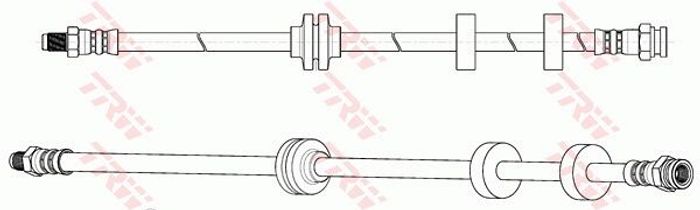 Bremsleitung elastisch vorne L/R (länge 520mm, M10x1/M10x1) passt zu: FIAT DO...