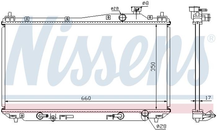 Kühler Motor passt zu: HONDA CIVIC VII, CIVIC VIII 1.4-1.7 11.00-12.12
