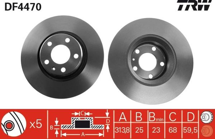 Bremsscheibe vorne L/R passt zu: AUDI A6 C6 2.0-5.2 05.04-08.11