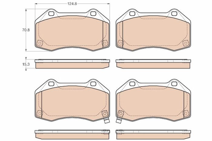 Bremsbelagsatz vorne , passt zu: OPEL CORSA D, CORSA E 1.4/1.6/1.7D 08.06