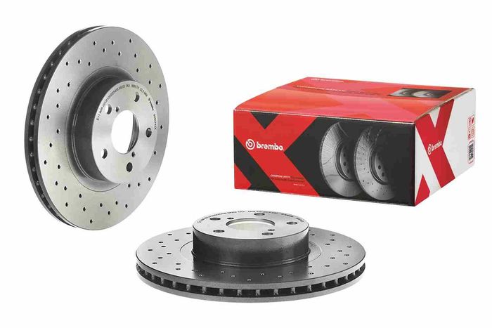 Bremsscheibe, BREMBO Xtra, 1Stück, Gelocht, vorne ; L/R, außendurchmesser 276...