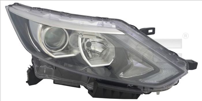 Scheinwerfer R (H11/H7/LED, elektrisch, mit motor) passt zu: NISSAN QASHQAI I...