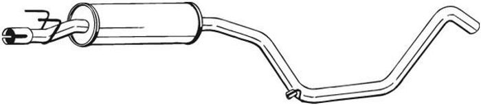 Schalldämpfer des Auspuffsystems Mitte passt zu: OPEL COMBO, CORSA B 1.2/1.4/...