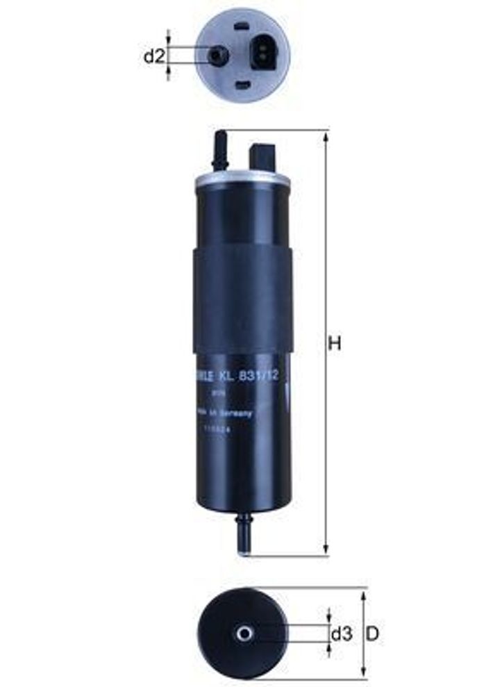 Kraftstofffilter passt zu: VOLVO S90 II, V40, V60 II, V90 II, XC60 II, XC90 I...