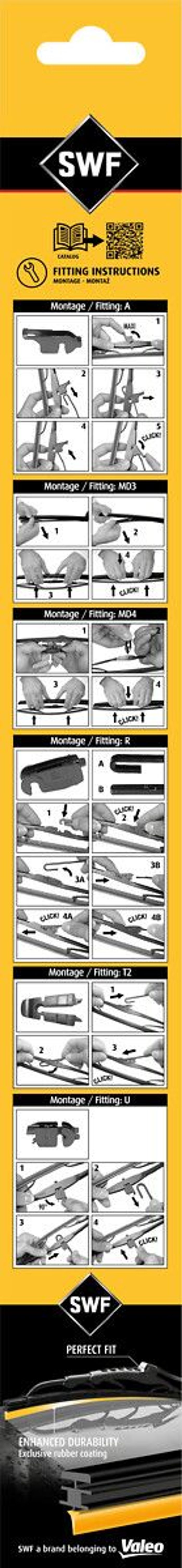 Wischerblatt Bügelwischer vorne (1Stück) Standard 340mm passt zu: MERCEDES A...