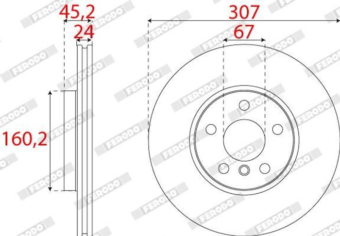 Kpl. Scheibenbremsen vorne L/R passt zu: BMW 1 (F40), 1 (F70), 2 (F45), 2 (U0...