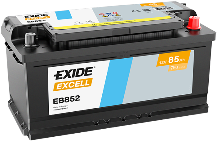 Batterie EXIDE 12V 85Ah/760A (EN) EXCELL (P+ de) 353x175x175 B13 - Fuß mit de...