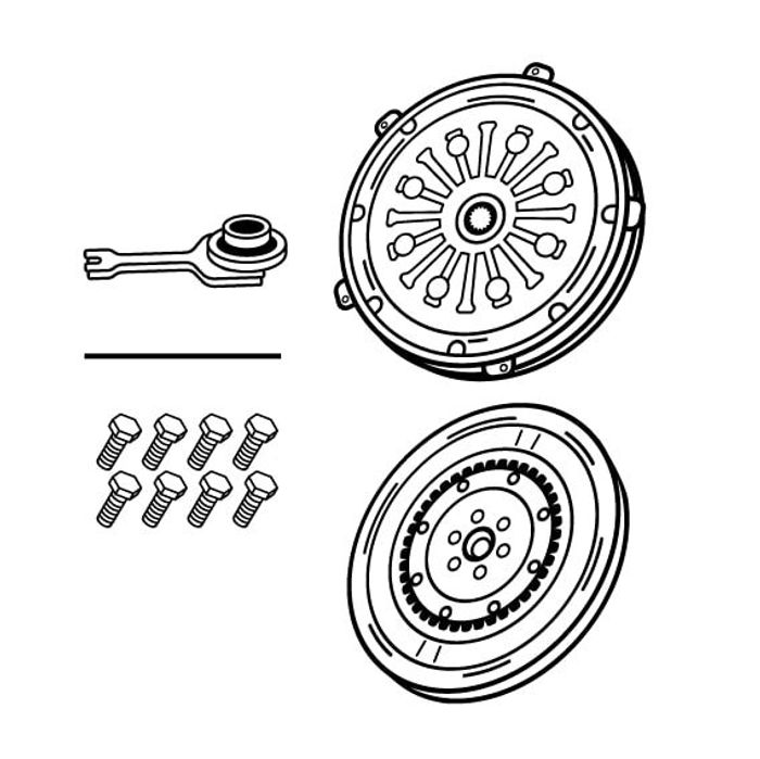 Satz der Doppelscheibenkupplung mit Stützlager (273mm) passt zu: HYUNDAI ELAN...