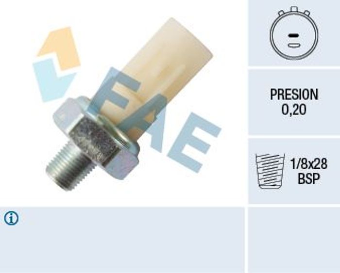 Öldrucksensor (0,2bar, 2 pin, weiß) passt zu: HYUNDAI ACCENT IV, ACCENT V, BA...