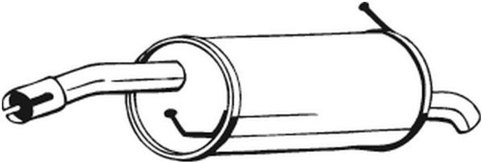 Schalldämpfer des Auspuffsystems hinten passt zu: FORD FIESTA V 1.6D 11.04-09.09