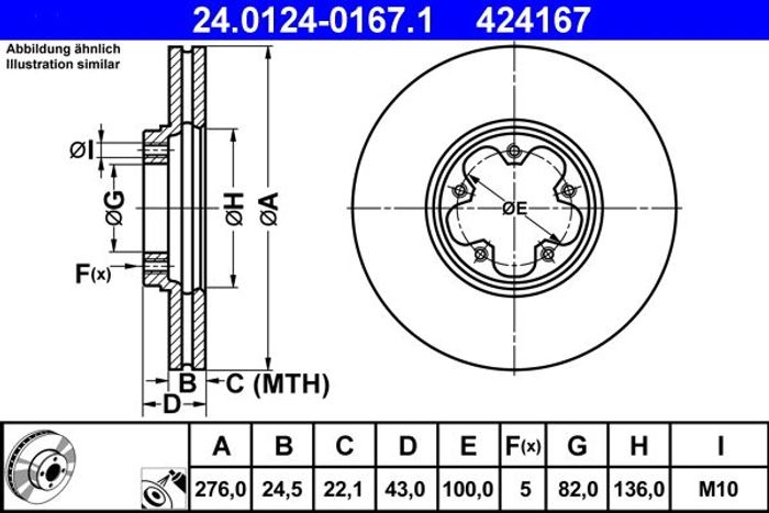 Bremsscheibe vorne L/R passt zu: FORD TRANSIT, TRANSIT TOURNEO; FORD USA F-25...