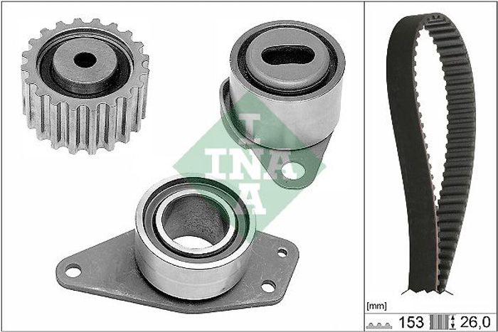 Ventilsteuerung Satz (Riemen + Rolle) passt zu: VOLVO S40 I, V40; RENAULT ESP...