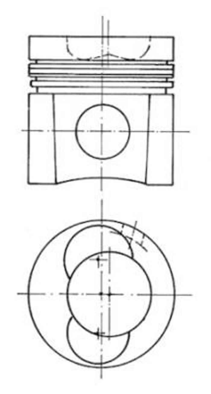 Kolben (durchmesser 108mm, STD) passt zu: MAN L2000, M 2000 L, M 2000 M; FEND...