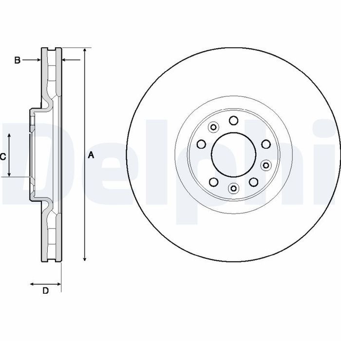 Bremsscheibe vorne L/R passt zu: CITROEN C5 III, C6; PEUGEOT 407, 508, 508 I...