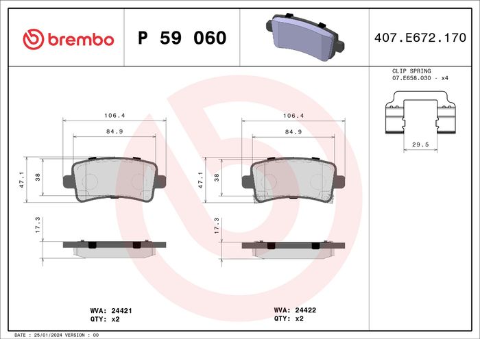 Bremsbelagsatz hinten , passt zu: CHEVROLET MALIBU; OPEL INSIGNIA A, INSIGNIA...