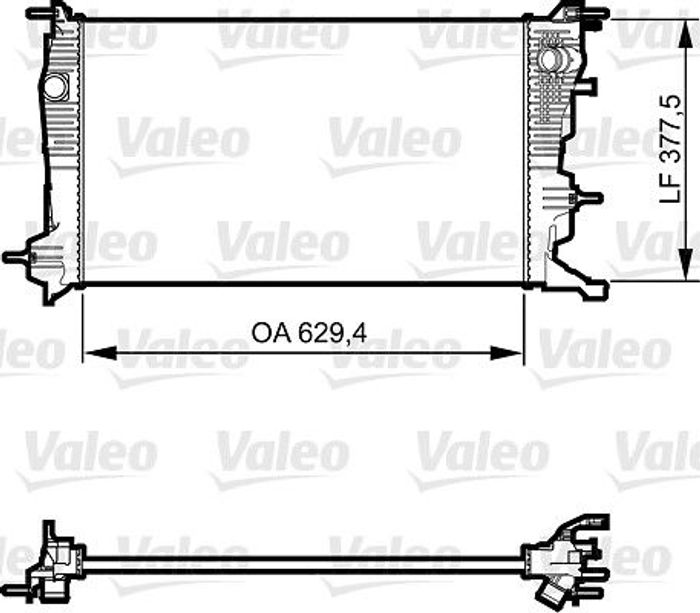 Kühler Motor passt zu: RENAULT GRAND SCENIC III, MEGANE, MEGANE III, SCENIC I...