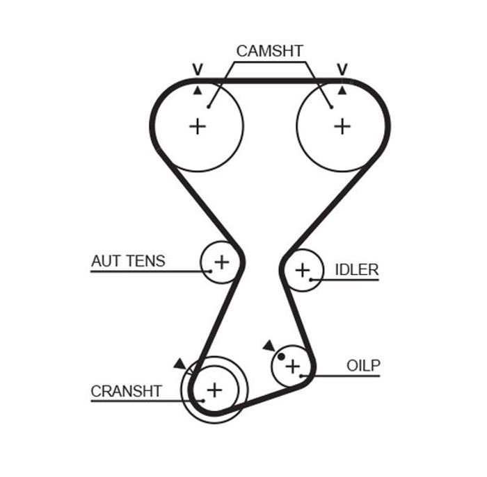 Ventilsteuerung Satz (Riemen + Rolle) passt zu: HYUNDAI H-1, H-1 / STAREX, SA...