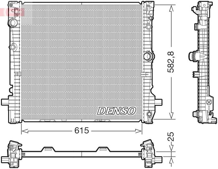 Kühler Motor passt zu: BMW X3 (G01), X3 (G01, F97, G08), X4 (G02, F98) 1.6/2....