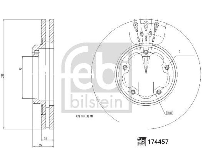 Bremsscheibe vorne L/R passt zu: FORD TOURNEO CUSTOM V362, TRANSIT CUSTOM V36...