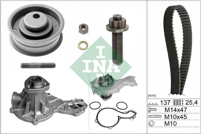 Ventilsteuerung Satz (Riemen + Rolle + Flüssigkeitspumpe) passt zu: AUDI 80 B...