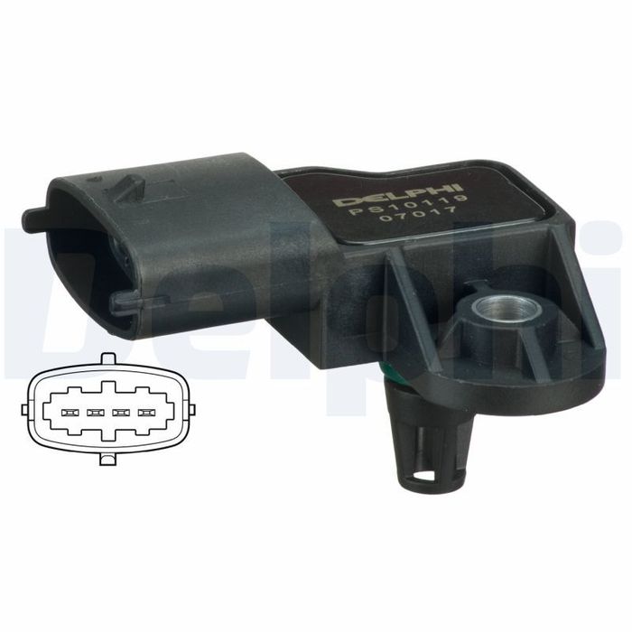Drucksensor im Ansaugkrümmer (4 pin) passt zu: RENAULT GRAND SCENIC II, LAGUN...