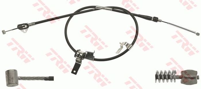 Handbremsseil hinten L (1455mm/1238mm, bremsen: Trommel) passt zu: NISSAN PIX...