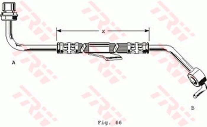 Bremsleitung elastisch vorne L (länge 575mm,durchmesser 10mm, M10x1) passt zu...