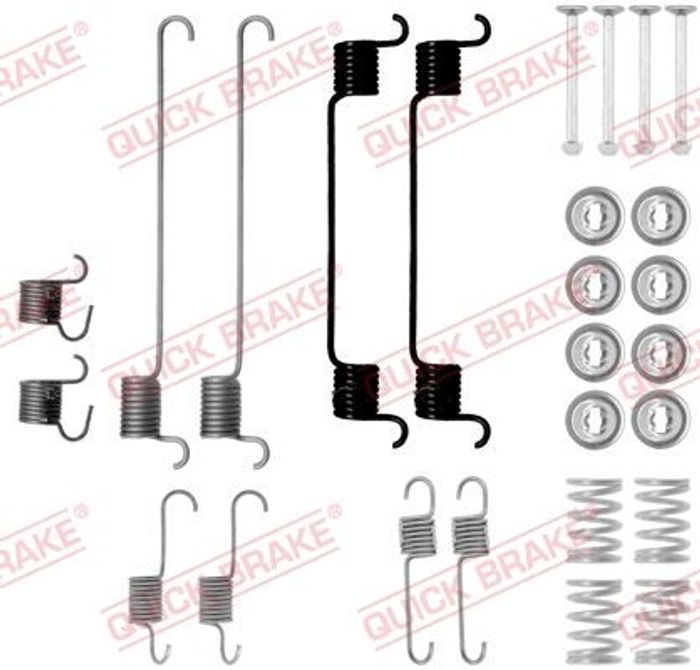 Montagesatz der Bremsbacken (AKEBONO) passt zu: MAZDA DEMIO 1.3/1.5 08.98-07.03