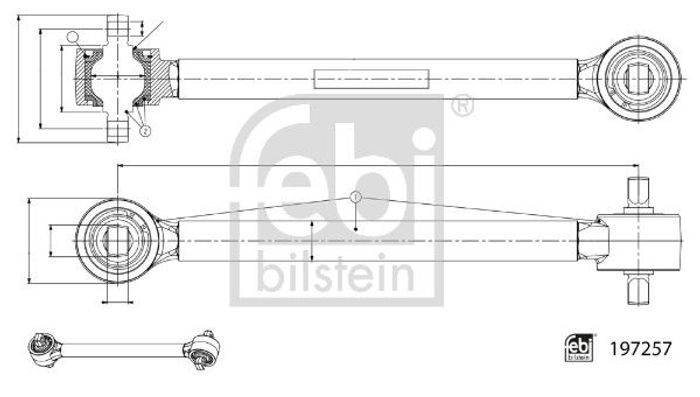 Reaktionsstange hinten passt zu: SCANIA 4 BUS, IRIZAR PB 08.97