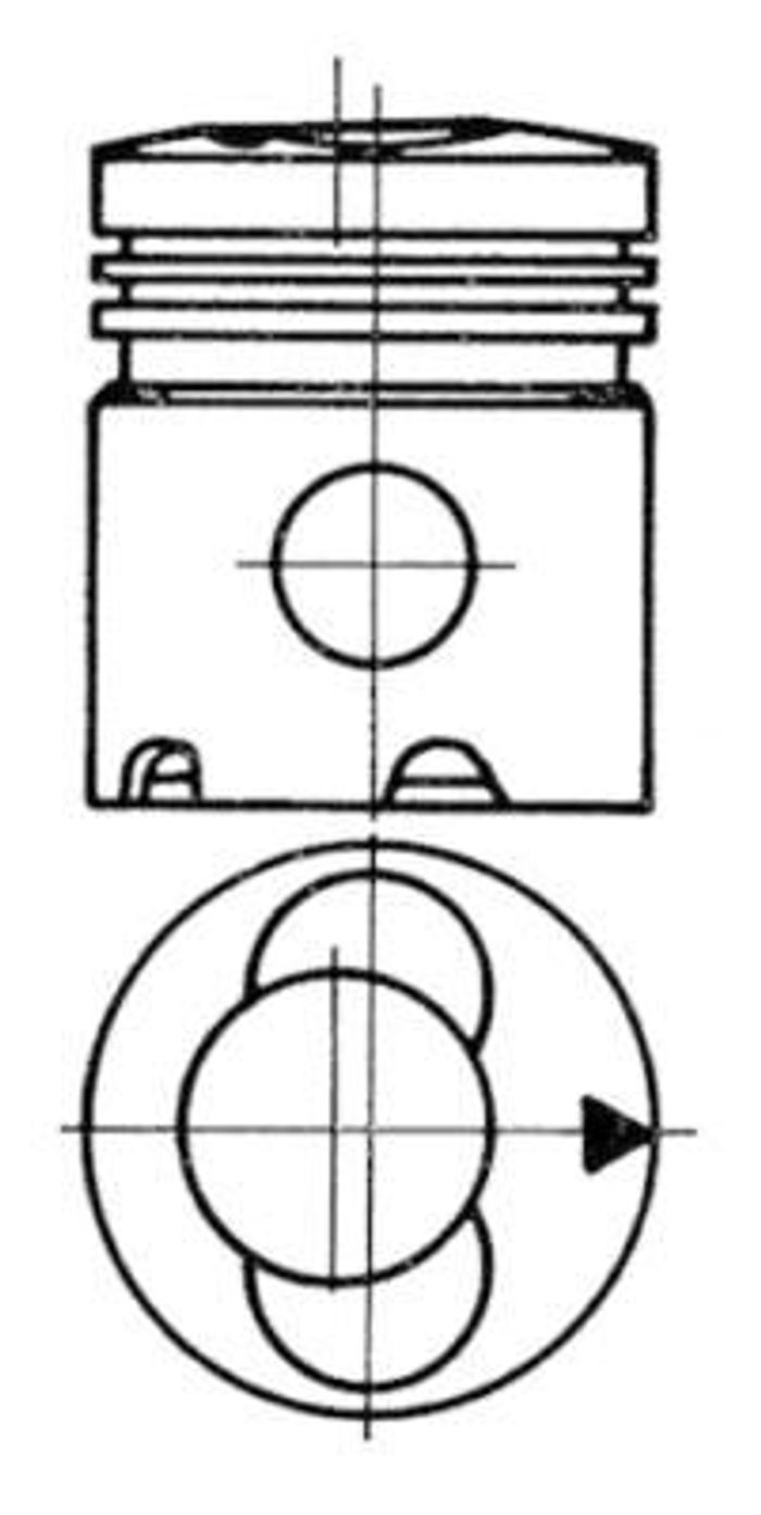 Kolben (durchmesser 100mm, STD) passt zu: FENDT 2 D FARMER, 200 K FARMER, 200...