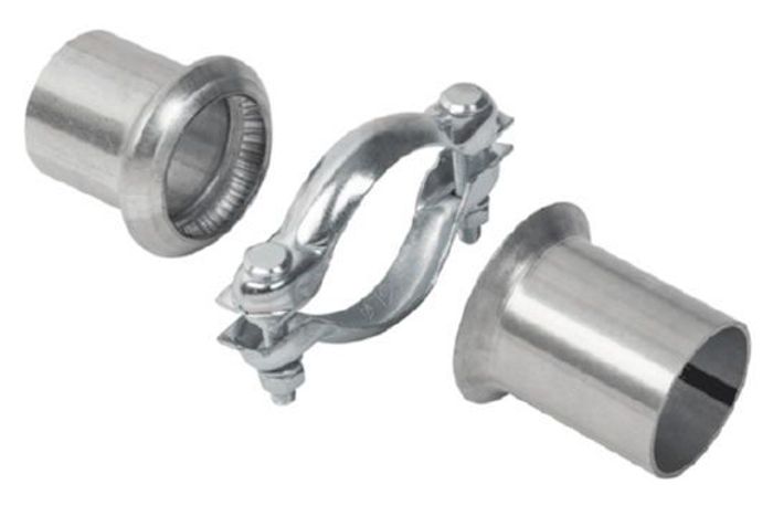 Befestigungsteil des Abgassystems (halter und zwei endrohre)