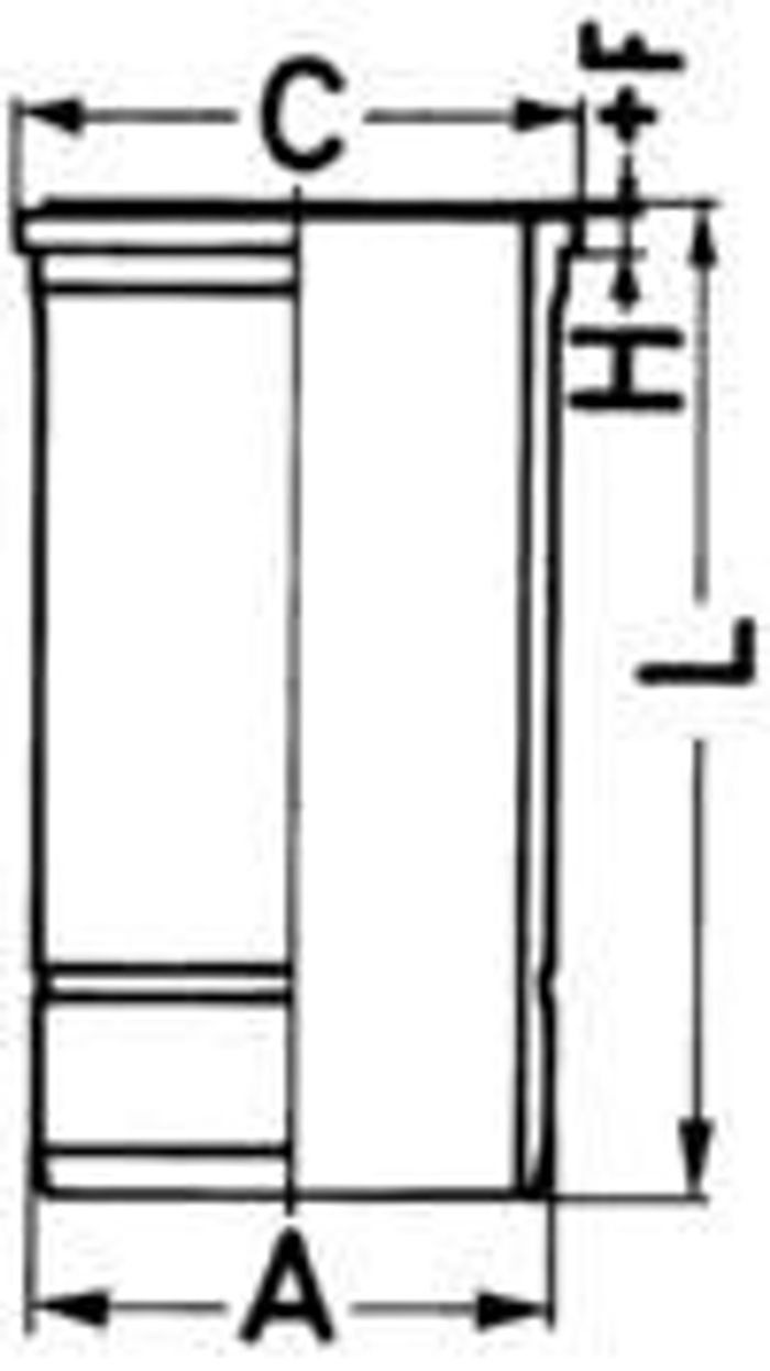 Zylinderbuchse (innendurchmesser: 130mm, länge: 258mm, flanschendurchmesser:...