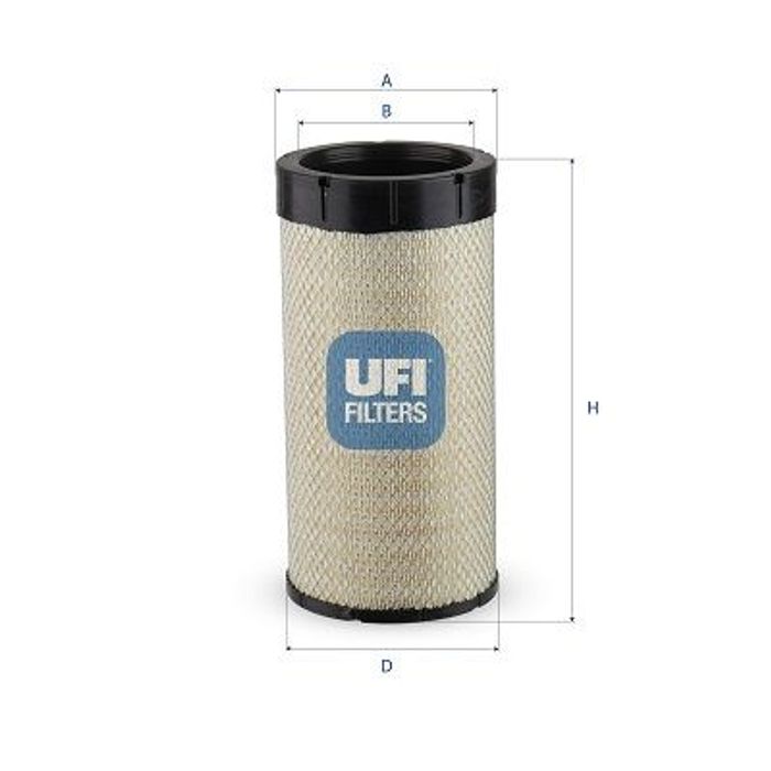 Luftfilter 358x165x124 passt zu: INGERSOLL RAND SSRUP5-22; YALE GP 45 VX 6