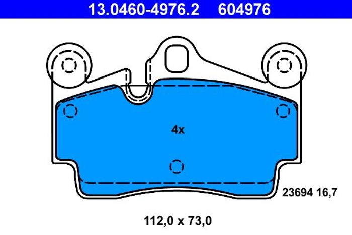 Bremsbelagsatz hinten , passt zu: AUDI Q7; PORSCHE CAYENNE; VW TOUAREG 2.5D-6...