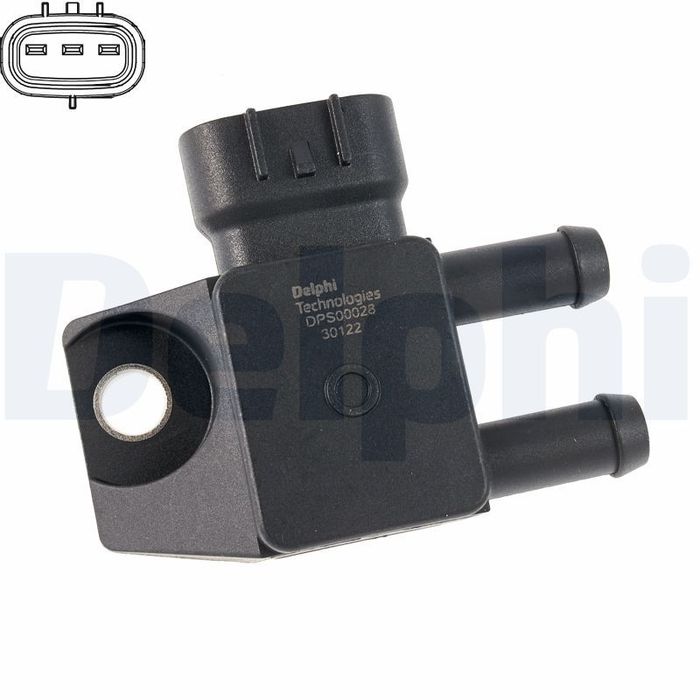 Abgasdrucksensor (anzahl der Pins: 3) passt zu: HYUNDAI ACCENT IV, ELANTRA V,...
