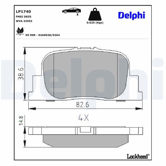 Bremsbelagsatz hinten , passt zu: BYD F3, F3R, G3, G3R; GEELY VISION; TOYOTA...