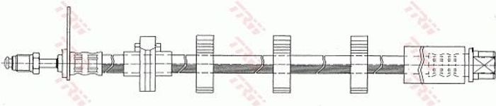 Bremsleitung elastisch vorne R (länge 577mm, M10x1/M10x1) passt zu: CITROEN C...
