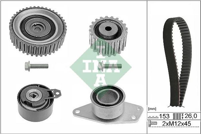 Ventilsteuerung Satz (Riemen + Rolle) passt zu: ARO CARPAT; OPEL MOVANO A; RE...