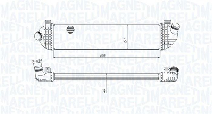 Ansaugluftkühler passt zu: VOLVO C30, C70 II, S40 II, V40, V50 1.6D/2.0D/2.5...