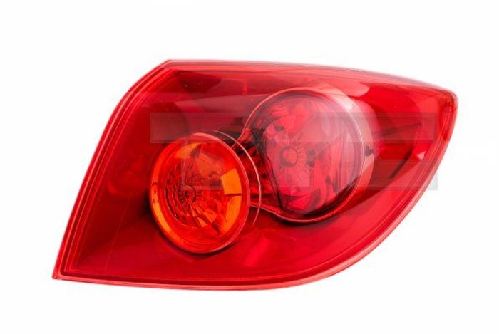 Lampe hinten R (äußerer Teil, W21/5W/W21W, glasfarbe rot) passt zu: MAZDA 3 B...