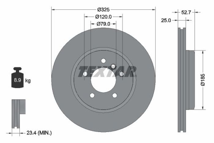 Bremsscheibe vorne L/R passt zu: BMW 3 (E46), Z4 (E85), Z4 (E86) 2.5/3.0/3.0D...