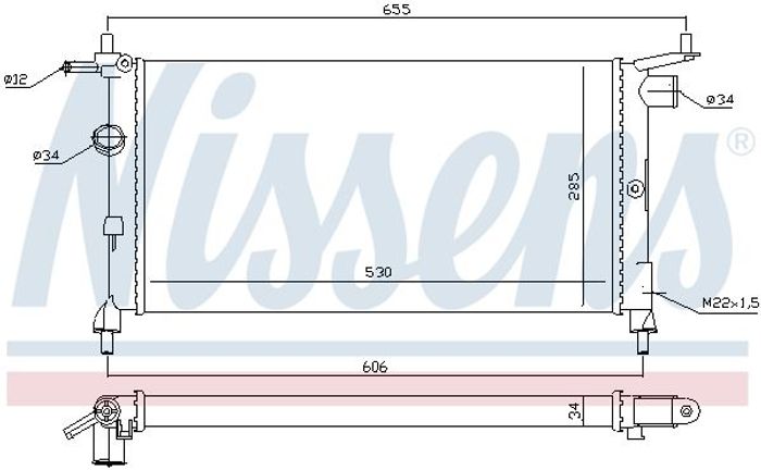 Kühler Motor (mit mechanischer getriebe) passt zu: CHEVROLET CORSA, TIGRA; OP...