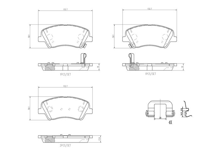 Bremsbelagsatz vorne , passt zu: HYUNDAI ACCENT V, BAYON, I20 III; KIA RIO II...