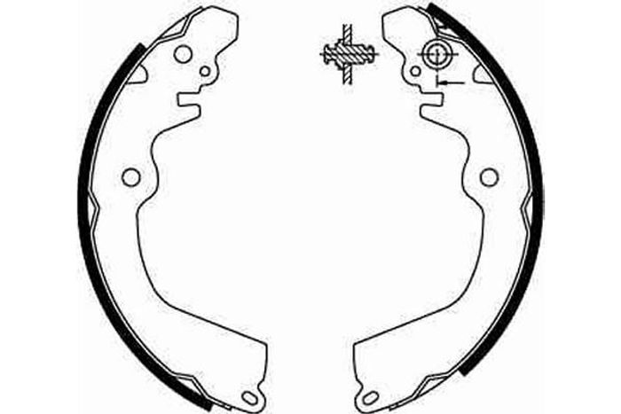 Bremsbacke passt zu: MITSUBISHI CARISMA, COLT IV, COLT V, GALANT VI, GALANT V...