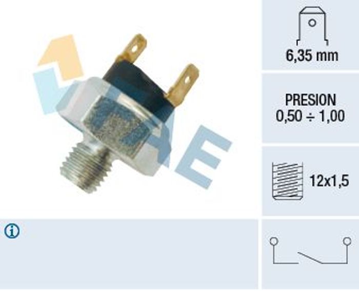 Öldrucksensor (0,5-1bar, 2 pin, schwarz)
