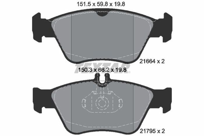 Bremsbelagsatz vorne , passt zu: MERCEDES C (W202), C T-MODEL (S202), CLK (A2...