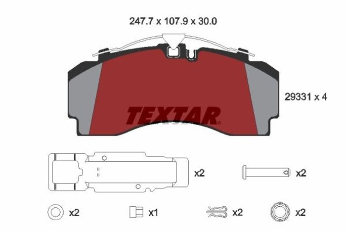 Bremsbelagsatz hinten/vorne KNORR SN7-HP passt zu: MAN TGS I; SCANIA 4, G I,...