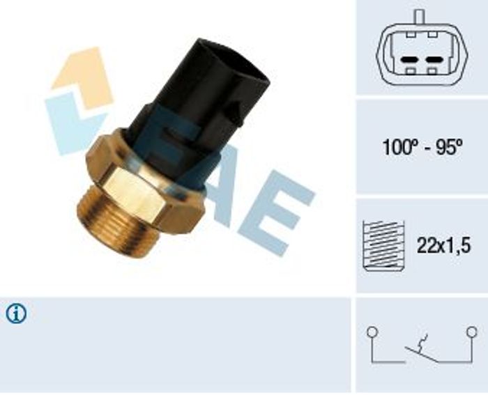 Thermoschalter des Kühlerlüfters passt zu: OPEL ASTRA F, ASTRA G, COMBO, CORS...
